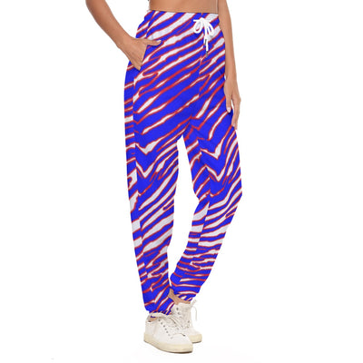 Pantalones casuales para mujer con estampado de cebra de los Buffalo Bills de la NFL