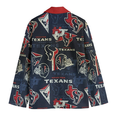 Blazer de cuello de solapa plana de los Houston Texans