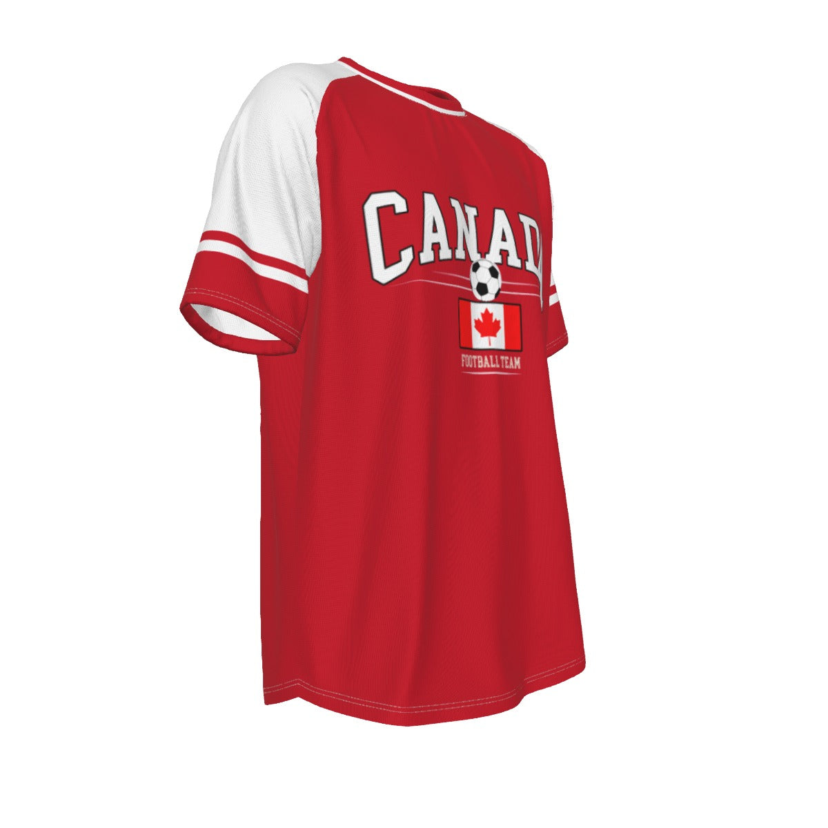 Camiseta de manga corta con cuello redondo de la selección nacional de fútbol de Canadá
