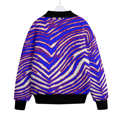 Chaqueta polar unisex con solapa y estampado de cebra Zubaz de los Buffalo Bills - Equipo para fanáticos de la NFL