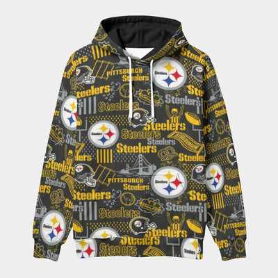 Pittsburgh Steelers Classic Pullover Hoodie with Front Pocket and Drawstring