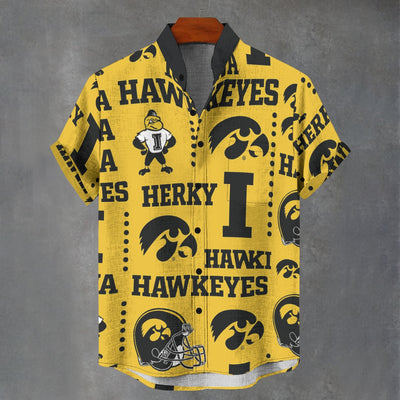 University of Iowa - Hawkeyes Shirt|110GSM Imitation Flax