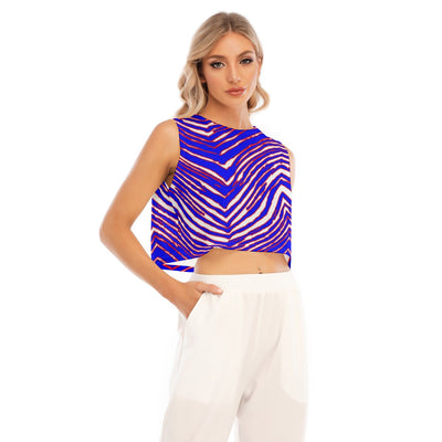 Camiseta sin mangas con estampado de cebra de los Buffalo Bills de la NFL para mujer | 210 g/m²