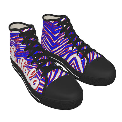 Buffalo Bills Zubaz Black Sole Canvas Shoes