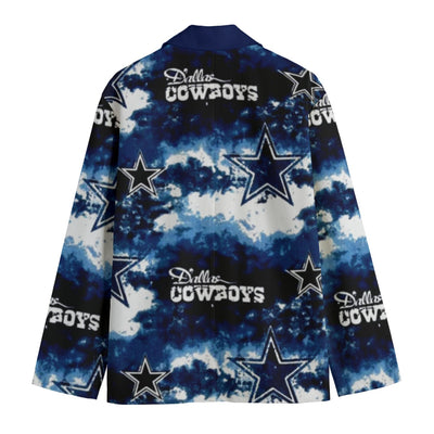 Blazer de cuello de solapa plana de los Dallas Cowboys