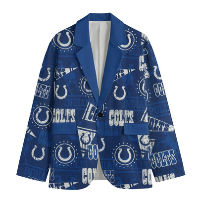 Blazer de cuello de solapa plana de los Indianapolis Colts