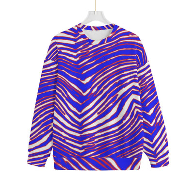 Suéter de punto unisex de polar con estampado de cebra de los Buffalo Bills de la NFL | Talla grande