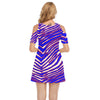 Vestido con hombros descubiertos para mujer, estampado de cebra de los Buffalo Bills, de la NFL | Algodón de 190 g/m²
