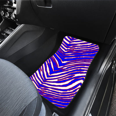 Alfombrillas de coche de primera fila con estampado de cebra de los Buffalo Bills de la NFL (2 unidades)