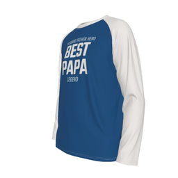 Best Papa Fathert Men's Long Sleeve T-shirt With Raglan Sleeve