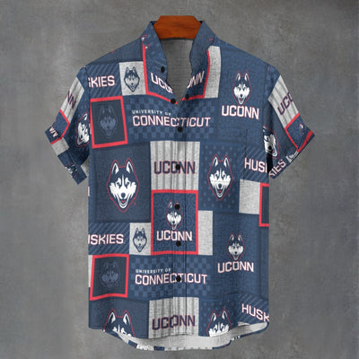University of Connecticut - Huskies Shirt|110GSM Imitation Flax