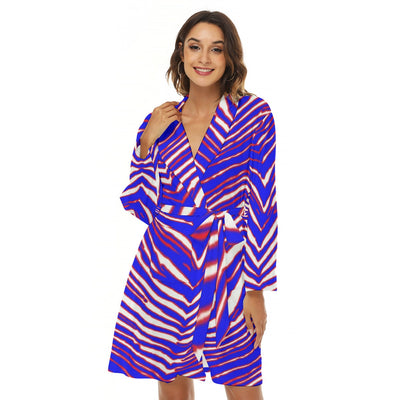 Bata de mujer con estampado de cebra de los Buffalo Bills de la NFL
