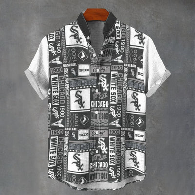Chicago White Sox Stand Collar Linen Style Shirt for Ultimate Comfort
