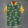 Green Bay Packers Stand Collar Shirt|110GSM Imitation Flax
