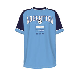 Camiseta del equipo nacional de futbol Argentiona  Short Sleeve football T-shirt
