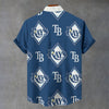 Tampa Bay Rays Stand Collar Shirt in 110GSM Imitation Flax for Ultimate Comfort and Style