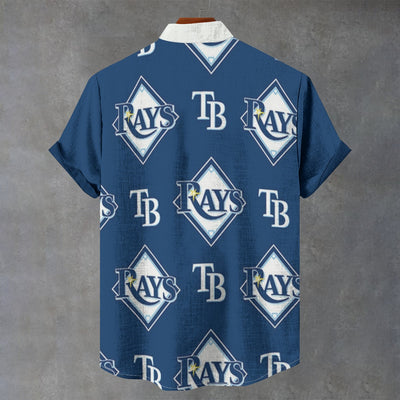 Tampa Bay Rays Stand Collar Shirt in 110GSM Imitation Flax for Ultimate Comfort and Style