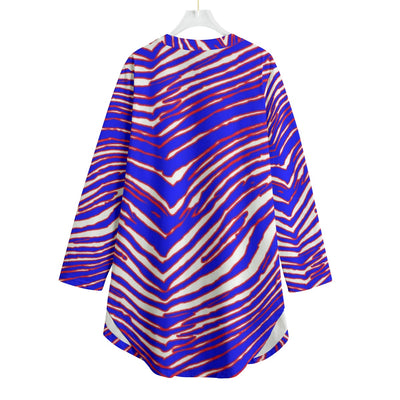 Vestido de mujer con estampado de cebra de los Buffalo Bills de la NFL | Algodón de 180 g/m²