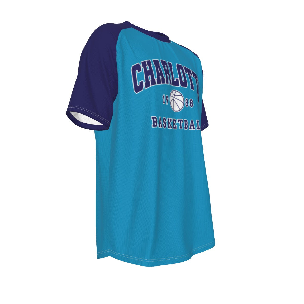 Camiseta de manga corta con cuello redondo y póster de los Charlotte Hornets