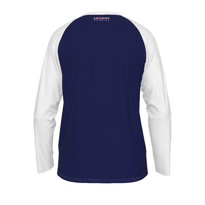 Universidad de Connecticut - Camiseta de manga larga con mangas raglán de los Huskies