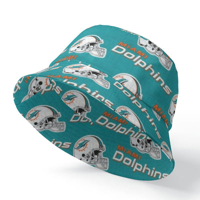 Miami Dolphins Reversible Bucket Hat with Double-Sided Printing