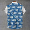 Detroit Lions Stand Collar Shirt|110GSM Imitation Flax