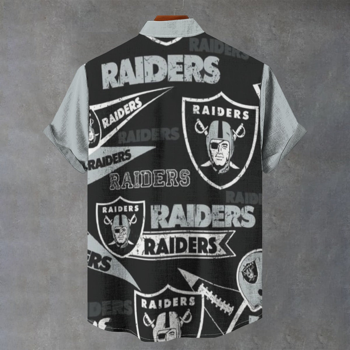 Las Vegas Raiders Stand Collar Shirt|110GSM Imitation Flax