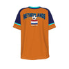 Camiseta naranja de manga corta con cuello redondo de la selección de fútbol de Holanda