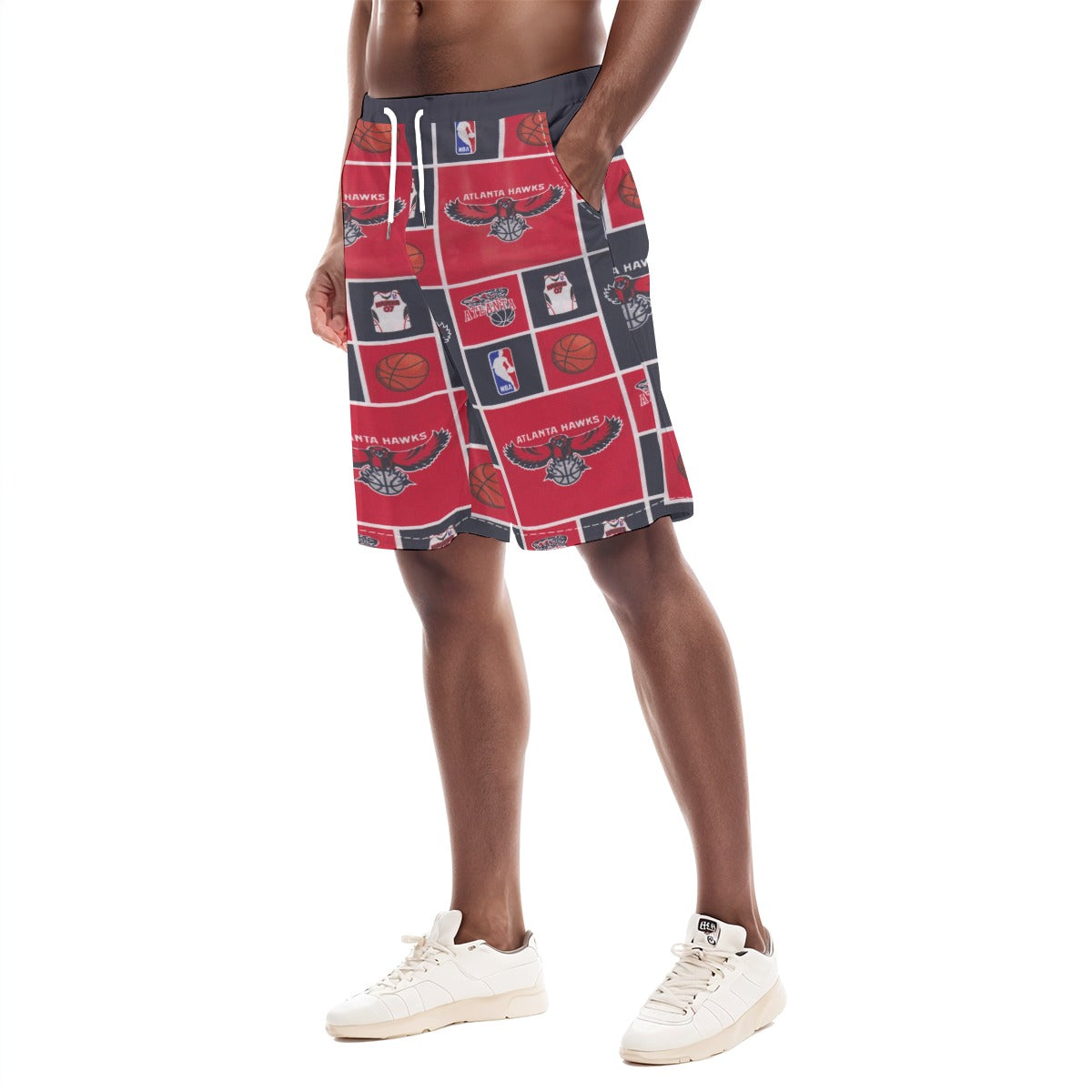 Pantalones cortos de baloncesto de la NBA de los Atlanta Hawks con bolsillo