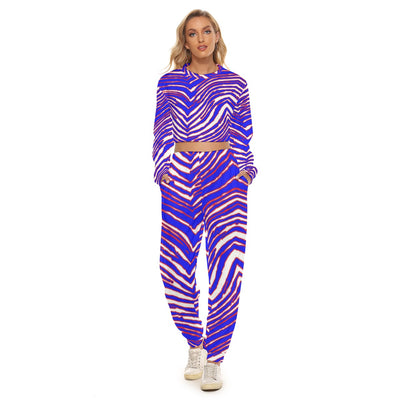 Traje de sudadera corta con estampado de cebra de los Buffalo Bills de la NFL para mujer