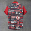 Boston Red Sox Stand Collar Linen Style Shirt for Ultimate Comfort