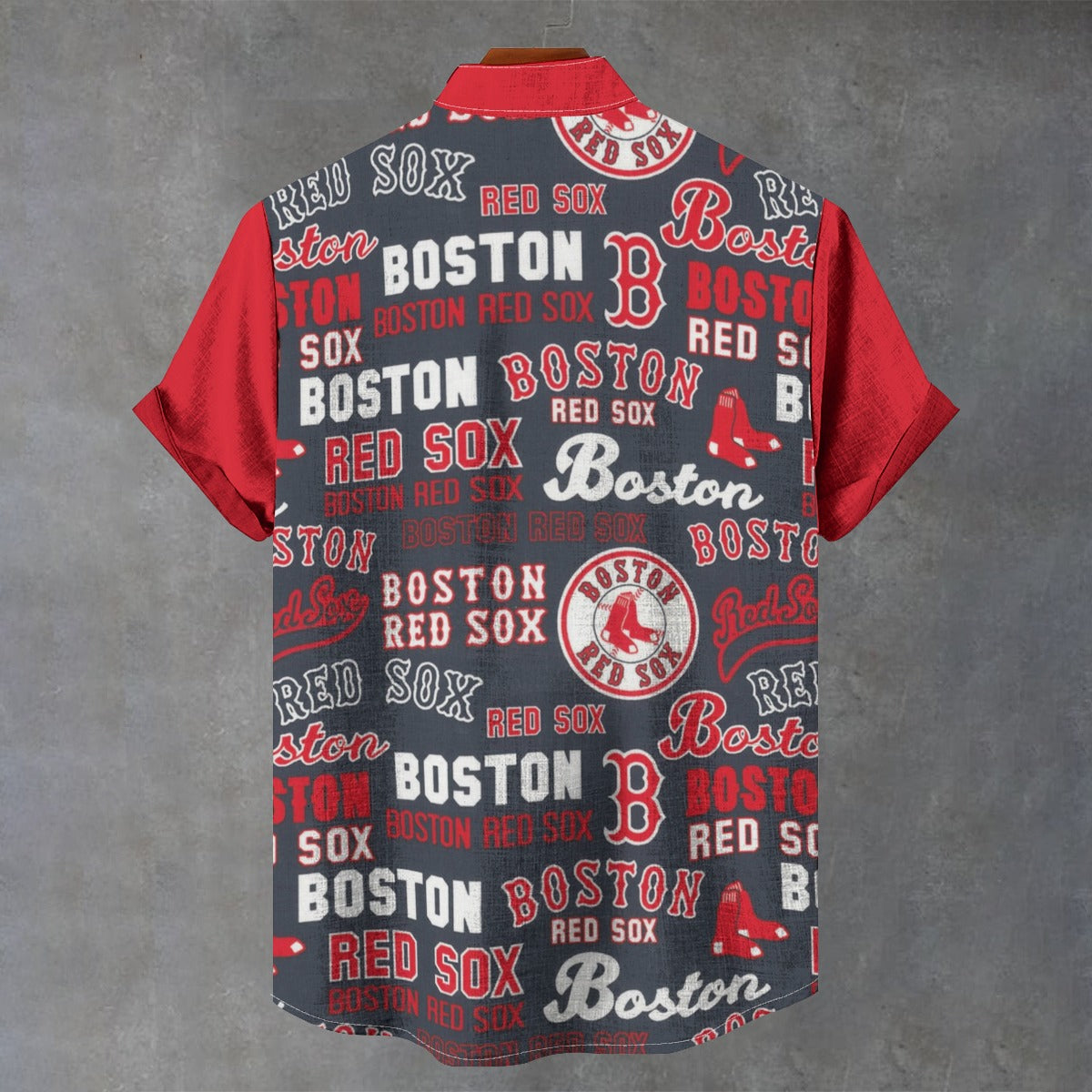 Boston Red Sox Stand Collar Linen Style Shirt for Ultimate Comfort