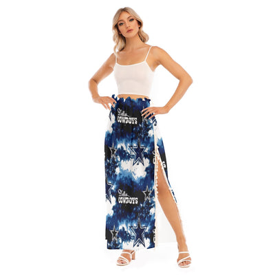 Nfl Football Dallas Cowboys tie dye Women's Side Split Skirt