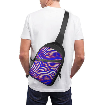 Bolsa de pecho plegable con estampado de cebra de los Buffalo Bills de la NFL 