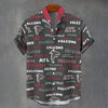 Atlanta Falcons Stand Collar Shirt|110GSM Imitation Flax