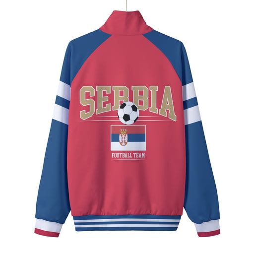 Ретро јакна са оковратником репрезентације Србије Serbia football team jacket
