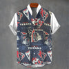 Houston Texans Stand Collar Shirt|110GSM Imitation Flax