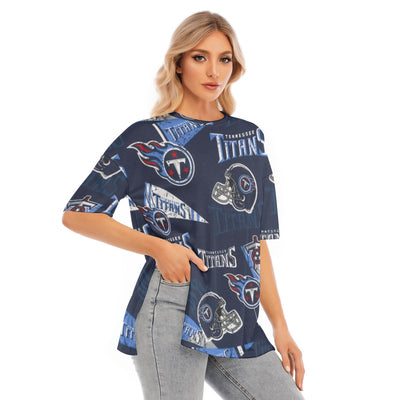 Tennessee Titans Women's Short Sleeve Hem Split T-Shirt