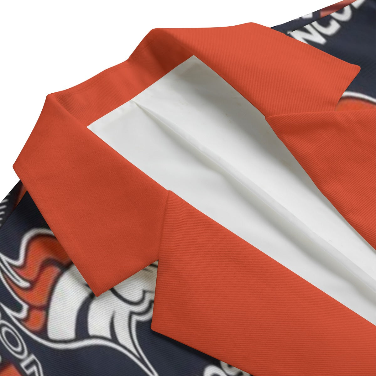 Denver Broncos Flat Lapel Collar Blazer