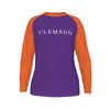 Universidad de Clemson - Camiseta de manga larga con mangas raglán de los Tigers