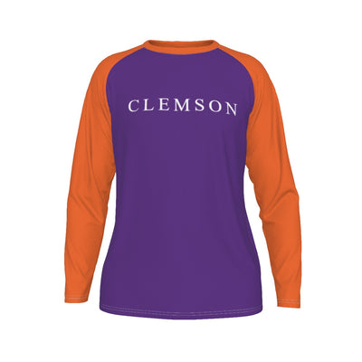 Universidad de Clemson - Camiseta de manga larga con mangas raglán de los Tigers