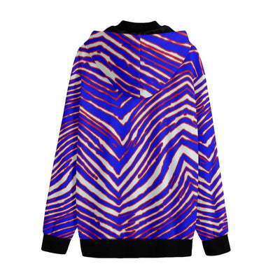 Chaqueta universitaria con estampado de cebra Zubaz de los Buffalo Bills de fútbol americano de la NFL