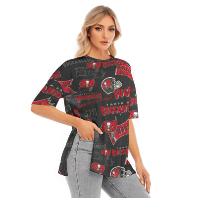 Tampa Bay Buccaneers Women's Short Sleeve Hem Split T-Shirt