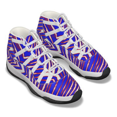 Zapatillas de baloncesto altas con estampado de cebra de los Buffalo Bills de la NFL