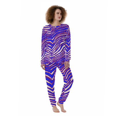 Pijama de mujer con estampado de cebra de los Buffalo Bills de la NFL