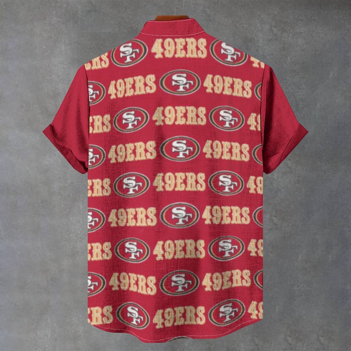 San Francisco 49ers Stand Collar Shirt|110GSM Imitation Flax