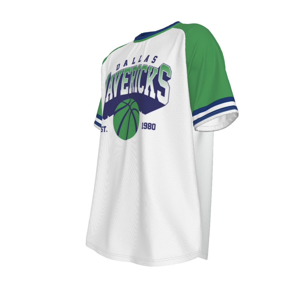 Camiseta de manga corta raglán de baloncesto de la NBA de los Dallas Mavericks