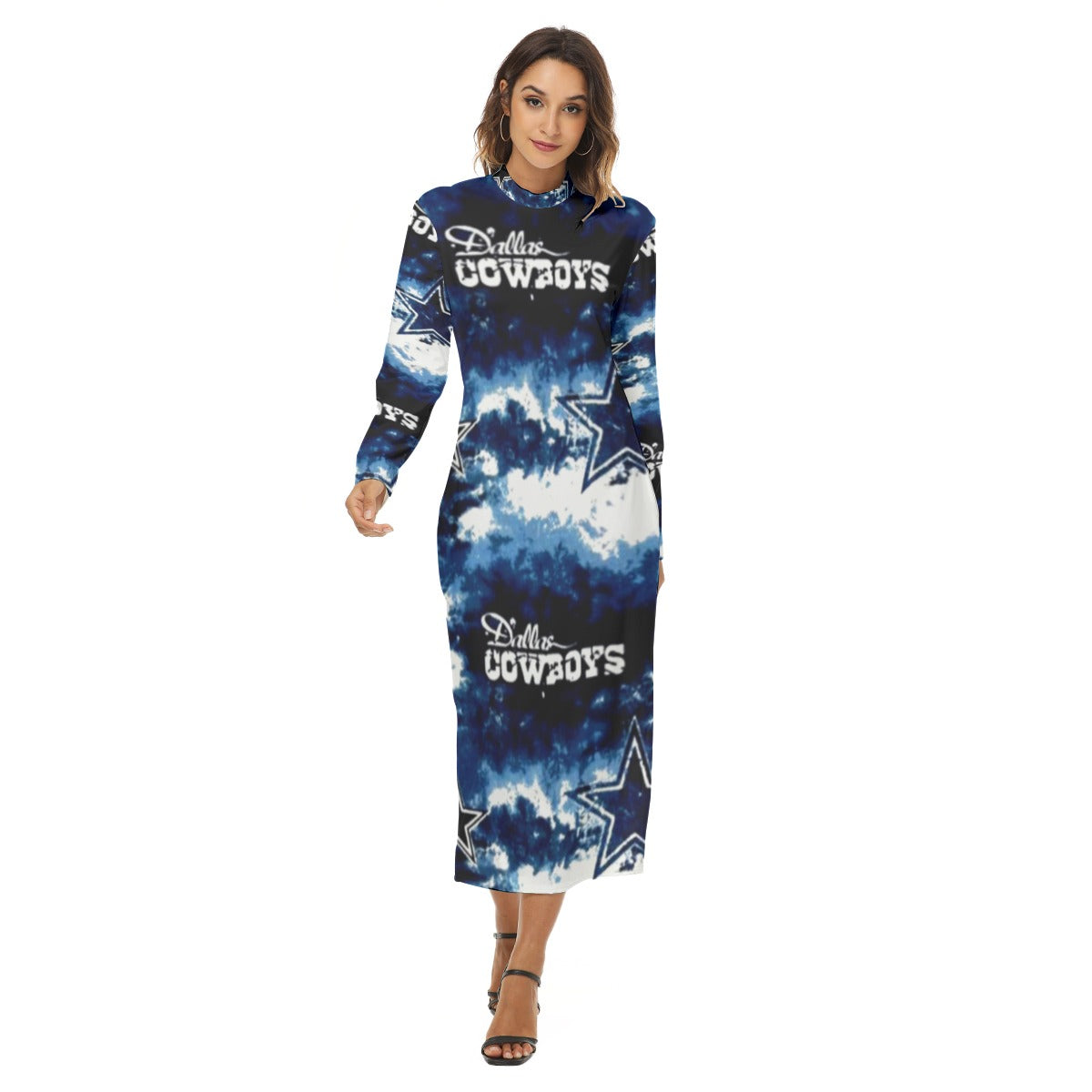 Nfl Football Dallas Cowboys tie dye  Women's Hip Dress