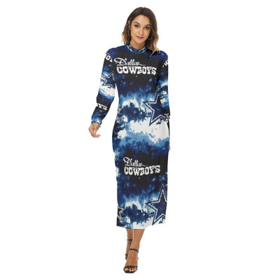 Nfl Football Dallas Cowboys tie dye  Women's Hip Dress