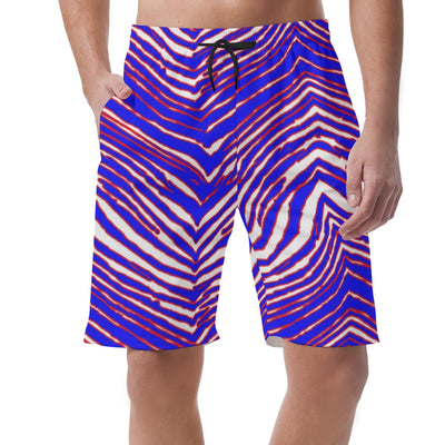 Pantalones cortos casuales con estampado de cebra de los Buffalo Bills de la NFL para hombre
